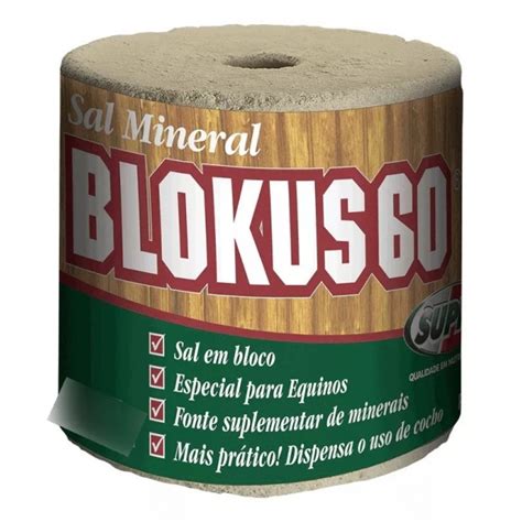 Sal Suplemento Mineral Equino Blokus 60 Supra 6kg Agrofal Monte Mor