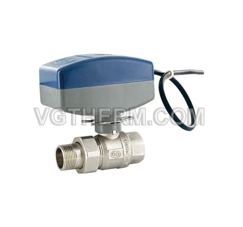 Сферичен двупътен кран с ел. задвижка, 3/4" - VG Therm