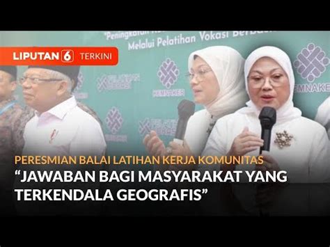 Menaker Ida Fauziyah Sebut BLK Komunitas Untuk Masyarakat Terkendala