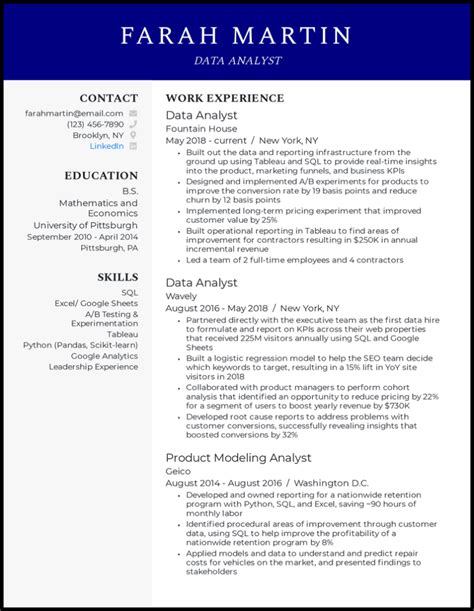 25 Data Analyst Resume Examples For 2024 Boost Your Career