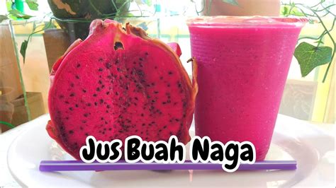 Cara Membuat Jus Buah Naga Segar Lembut Dan Tidak Encer Youtube