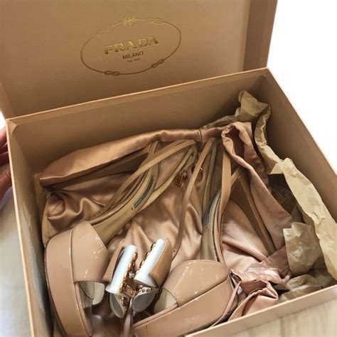 Prada Shoes Prada Ss Nude Heel Wembellished Bow Poshmark