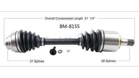 Cv Axle Shaft Front Driver Side Surtrack Bm