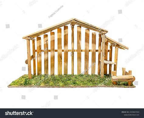 Empty Christmas Nativity Manger Isolated On Stock Photo 2193827593 ...