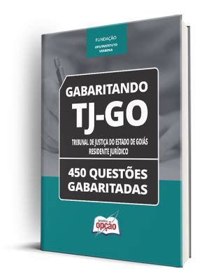 Caderno TJ GO Residente Jurídico 450 questões Gabaritadas