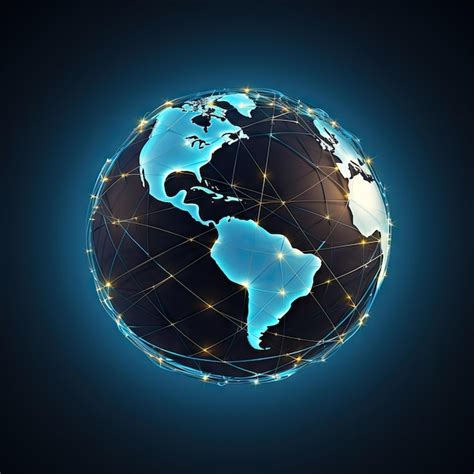 Premium Ai Image D Isolated Globe With Interconnected Lines