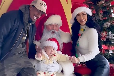 Nick Cannon Poses For Christmas Photo With Bre Tiesi And Son Legendary