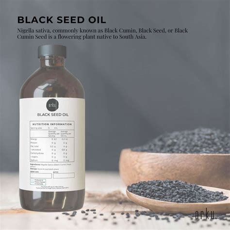 Orku 500ml Pure Black Seed Oil 100 Nigella Sativa Cumin Seed Unfiltered Cold Pressed Woolworths