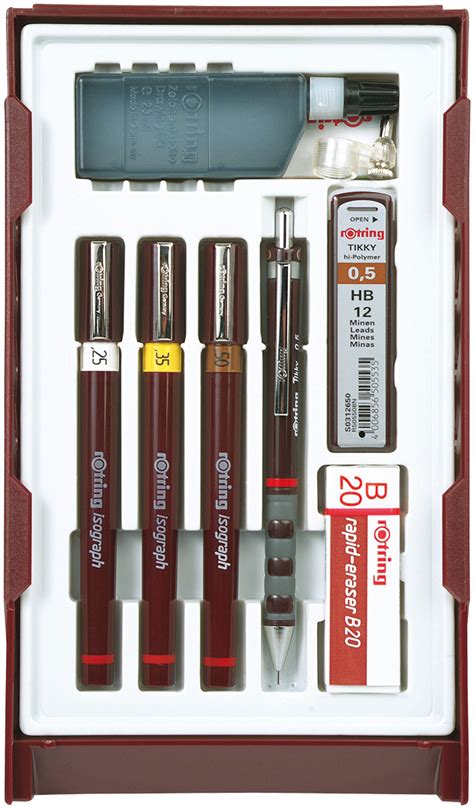 Rotring Isograph Junior Set - 0.25mm/0.35mm/0.50mm | S0699330 | The Online Pen Company