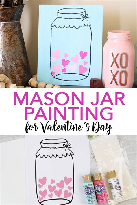 DIY Mason Jar Canvas Mason Jar Crafts Diy Mason Jar Diy Mason Jar