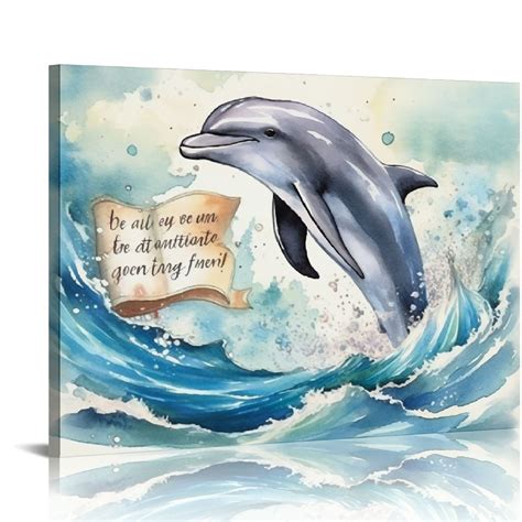 Jeuxus Ocean Dolphin Wall Art Sea Dolphin Pictures Wall Decor Christian