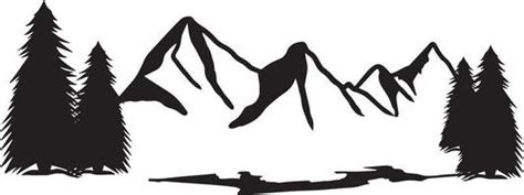 Mountain Shadow Clipart Black