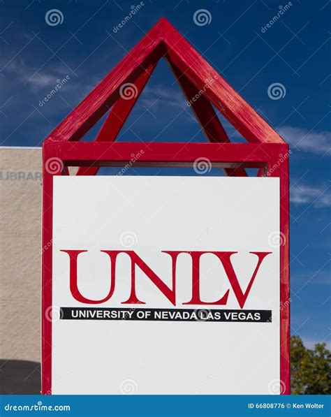 Campus Sign and Logo at UNLV Editorial Photo - Image of research, logo