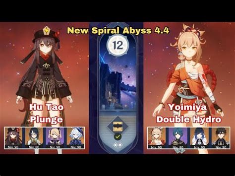 C0 Hu Tao Plunge Yoimiya Double Hydro Spiral Abyss 12 Genshin