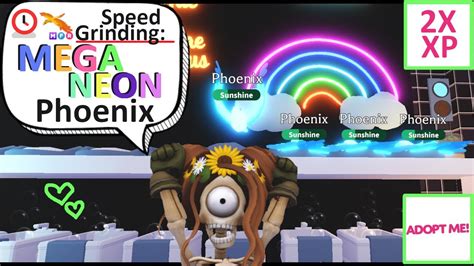 SPEED GRINDING MEGA NEON PHOENIX DOUBLE XP WEEKEND Adopt Me Roblox