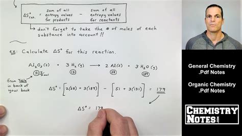 S16e2 Entropy Changes In Chemical Reactions Calculating The Standard