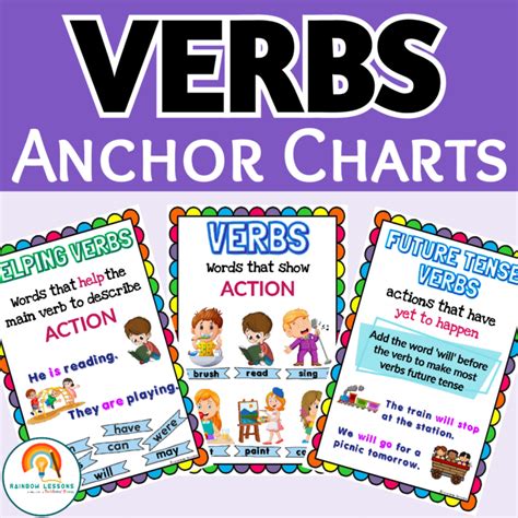 Verb Anchor Chart Verb Posters Verb Tenses Made By Teachers Hot Sex Picture