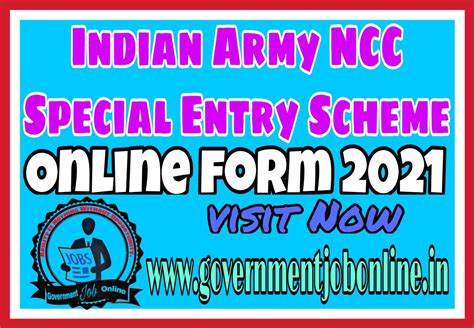 Indian Army NCC Special Entry Online Form 2021 Apply Now Fast