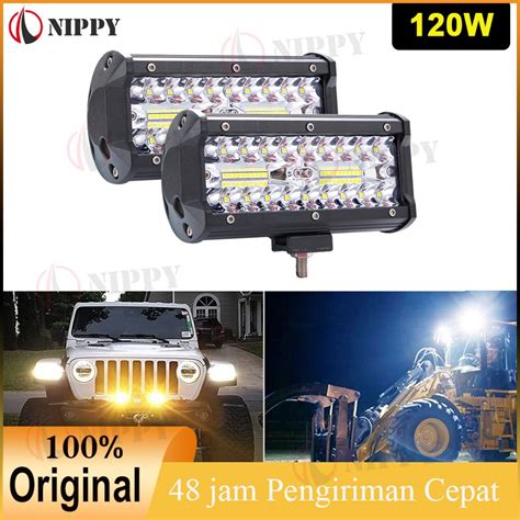 Jual Nippy 1 Pcs 120W Auto LED Light Bar 20 Beads Drive Beam Off Road