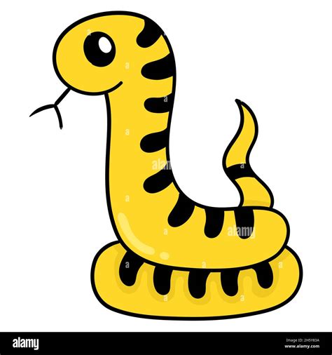 yellow venomous snake Stock Vector Image & Art - Alamy