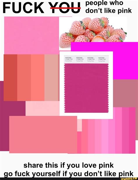 FUCK YOU Like Pink Share This If You Love Pink Go Fuck Yourself If You Don T Like Pink IFunny
