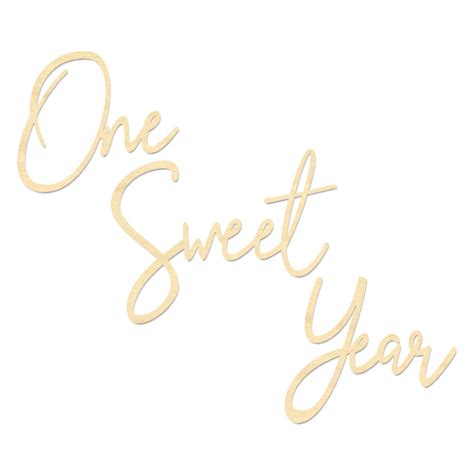 One Sweet Year Sign First Birthday Backdrop Wooden Cutout Etsy