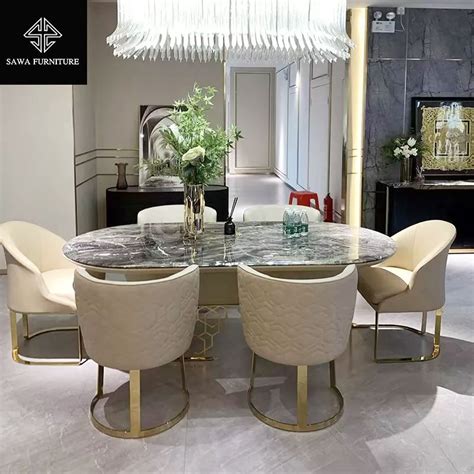 Modern Luxury Dining Room Furniture Home Furniture Metal Dining Chair ...