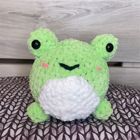 Frog Plushie Crochet Amigurumi Stuffed Animal Etsy