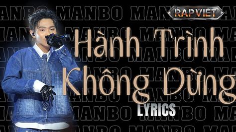 Lyrics H Nh Tr Nh Kh Ng D Ng Manbo T I Gerdnang G Y B O Rap