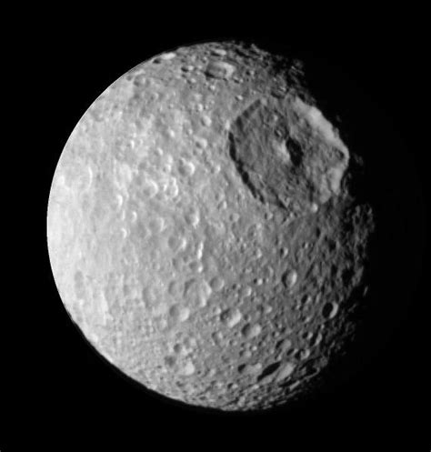 Cassini Revela Detalhes Da Cratera Herschel Em Mimas Lua De Saturno