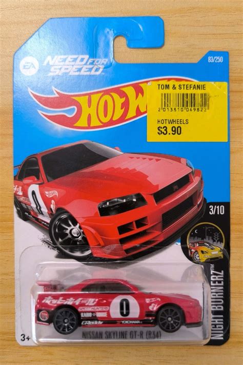 Hot Wheels Nissan Skyline GT R R Night Burnerz Damage Card Hotwheels Matchbox Hobbies