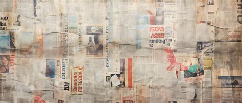 Premium AI Image | Newspaper collage background banner panorama