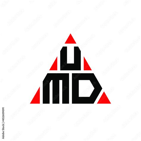 UMD triangle letter logo design with triangle shape. UMD triangle logo ...