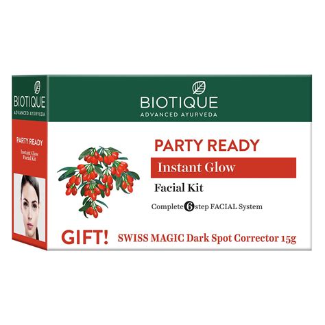 Buy Biotique Party Ready Insta Glow Facial Kit Complete 6 Step Facial