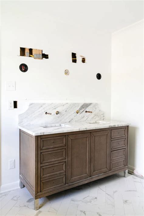 Our Scalloped Marble Backsplash In The Bathroom Reno Marble