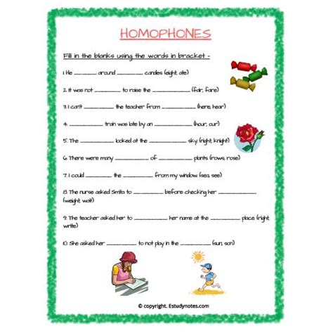 Free Homophones Worksheet Grade 3 Download Free Homophones Worksheet