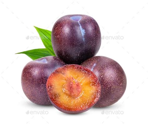 cherry plum isolated on white | Plum, Fruit, White cherries