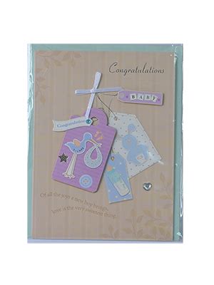 Congratulations Baby Boy Card – Balloons Co