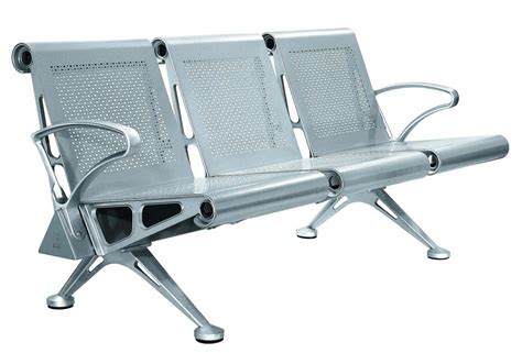 Stainless Steel 3 Seats Waiting Chair Long Bench Chair Medical Device