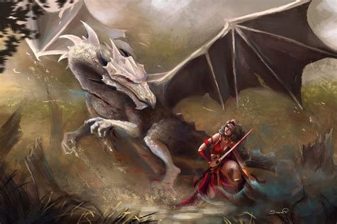 Fantasy Dragon Slayer Artwork