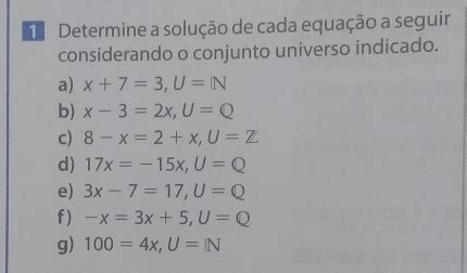 Calcule O Conjunto Solução De Cada Equação - Solved: 1Determine a solução de cada equação a seguir considerando o ...
