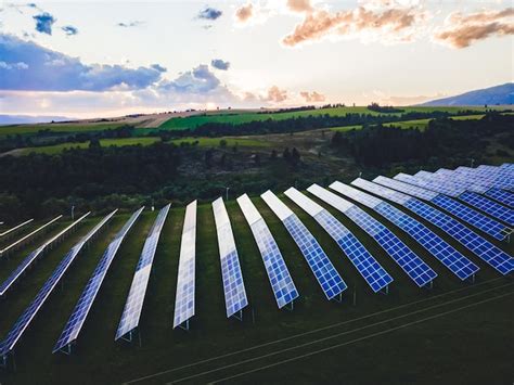 Painéis solares azuis módulos fotovoltaicos para energia renovável