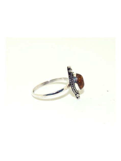 Bague Argent Et Ambre Bijoucolor Argent Kiabi