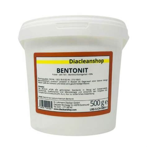 Bentonit Pulver sehr fein Pharmaqualität 500g | eBay