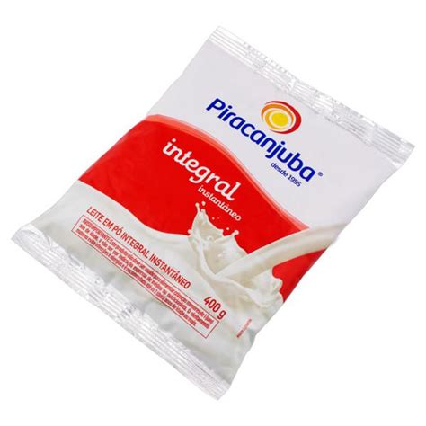 Leite em Pó Instantâneo Integral Piracanjuba Pacote 400g Super Primavera