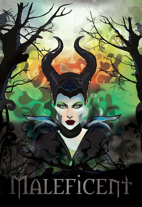 Maleficent Vector Poster on Pantone Canvas Gallery