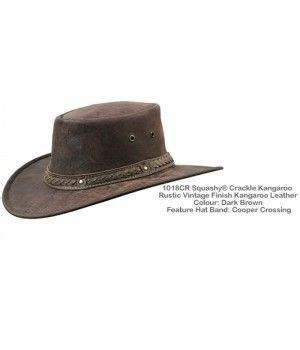 Barmah 1018 CR Squashy Crackle Kangaroo - Dark Brown | Barmah hats, Australia hat, Outback hat