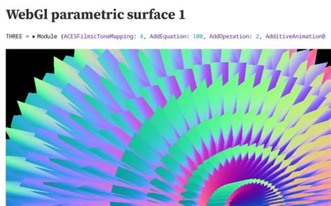 WebGl Parametric Surface 1 Renato Formato Observable