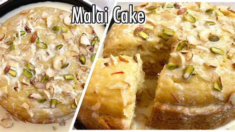 Malai Cake Recipe Without Oven Eggless Ras Malai Cake Youtube