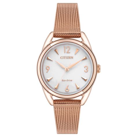 Citizen Citizen Womens Eco Drive Rose Gold Tone Stainless Steel